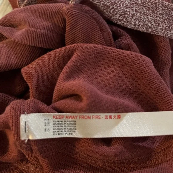 Free People Movement Wide-Leg Crop Pants in rust (M) - Picture 7 of 8